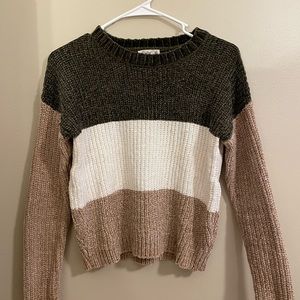 Poof Apparel 3 toned sweater